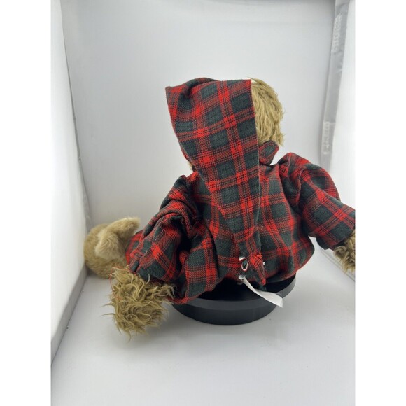 Abc Distributing Brown Bear Plush Plaid Pajamas Bunny Rabbit Slipper Lodge - Picture 11 of 12